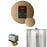 Basic Butler Steam Shower Control Package with Round iTempo Control and Steamhead in Brushed Bronze