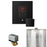 Basic Butler Steam Shower Control Package with Square iTempo Control and Steamhead in Matte Black