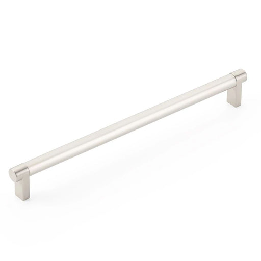 Select Cabinet Pull 10" C-C, Rectangular Stem US15, Smooth Bar US15