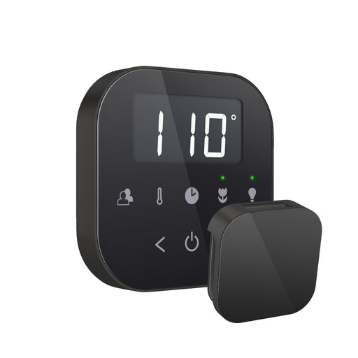 AirTempo® Steam Shower Control in Black with Matte Black