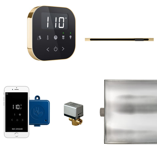 AirButler Linear Steam Generator Control Kit / Package in Black Polished Brass