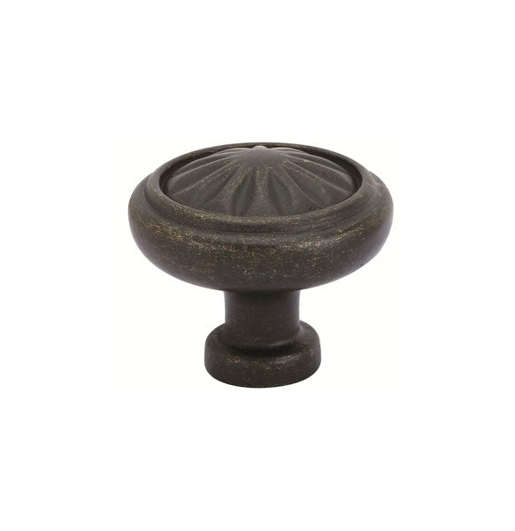 Tuscany Bronze Round Cabinet Knob, 1-1/4"