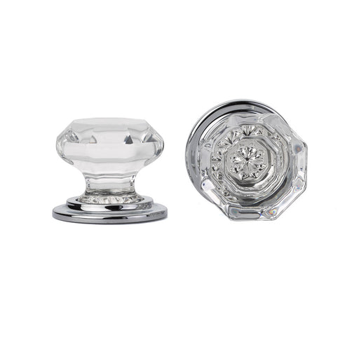 Old Town Glass Wardrobe Knob, 1-3/4"