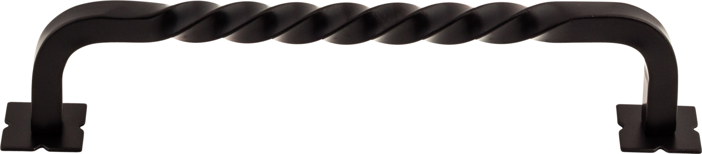 Square Twist D Pull 6 Inch (c-c) w/Backplates