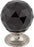 Black Crystal Knob 1 1/8 Inch