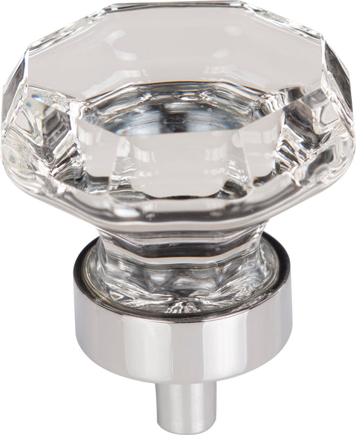 Clear Octagon Crystal Knob 1 3/8 Inch