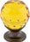Amber Crystal Knob 1 1/8 Inch