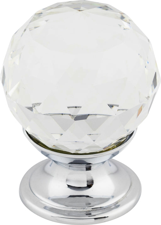 Clear Crystal Knob 1 1/8 Inch