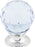 Light Blue Crystal Knob 1 1/8 Inch