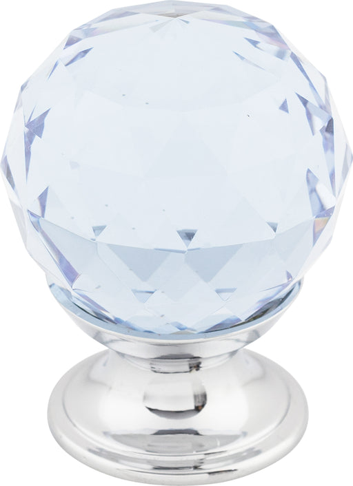 Light Blue Crystal Knob 1 1/8 Inch