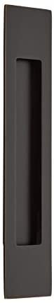 Emtek, Modern Rectangular, Flush Pull, 2" x 10", Flat Black