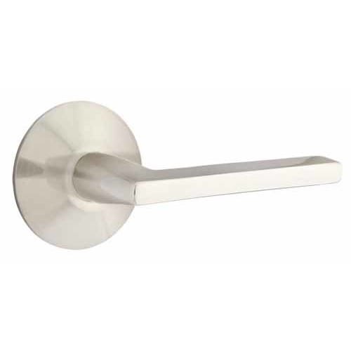 Emtek 520HLO Helios Brass Modern Privacy Door Lever Set from the Contemporary Co, Satin Nickel