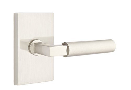 Emtek Hercules Lever  with Modern Rectangle Rosette