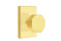 Emtek Privacy Set, Modern Rectangle Rosette, Octagon Knob (Flat Black)