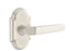 Emtek Dummy Set, Style 8 Rosette, Milano Lever, Polished Nickel