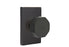 Emtek Privacy Set, Modern Rectangle Rosette, Octagon Knob (Flat Black)