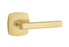 Emtek Passage Set, CF Mechanism, Urban Modern Rosette, Freestone Lever, Unlacquered Brass