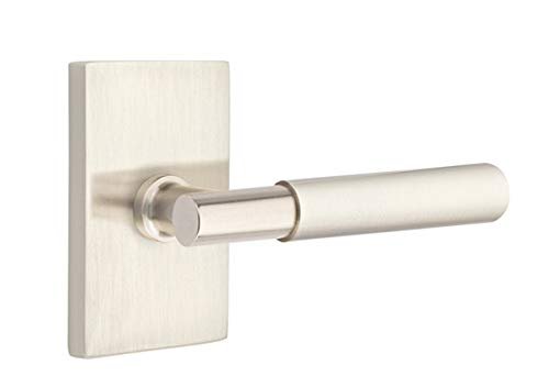 Emtek Modern Rectangular Rosette Door Set with Myles Levers