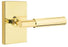 Emtek Privacy Set, CF Mechanism, Modern Rectangular Rosette, Myles Lever, Satin Brass