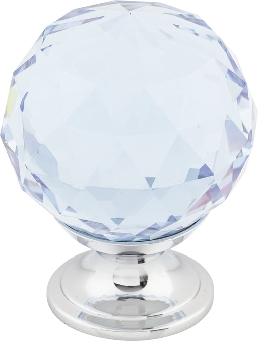 Light Blue Crystal Knob 1 3/8 Inch