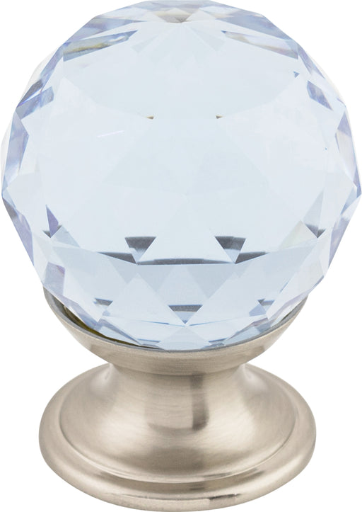 Light Blue Crystal Knob 1 1/8 Inch