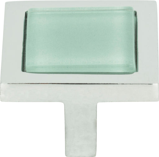 Spa Green Square Knob 1 3/8 Inch