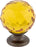 Amber Crystal Knob 1 3/8 Inch