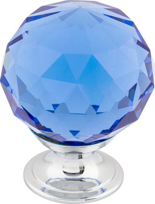 Blue Crystal Knob 1 3/8 Inch