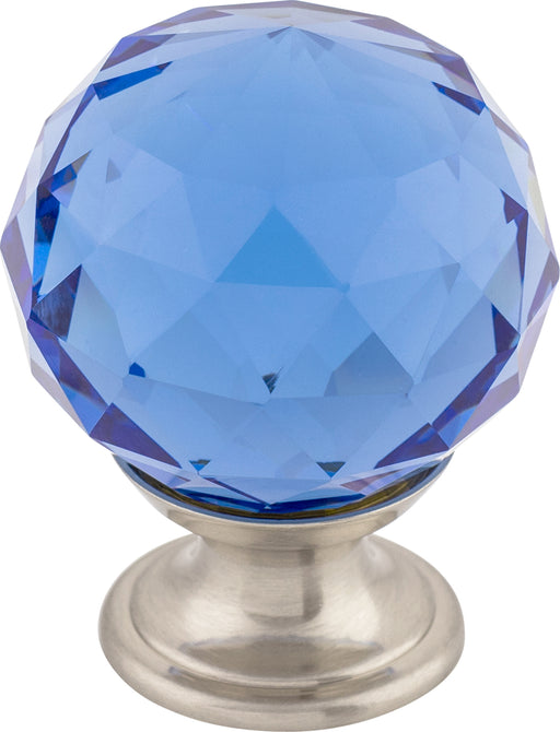 Blue Crystal Knob 1 3/8 Inch